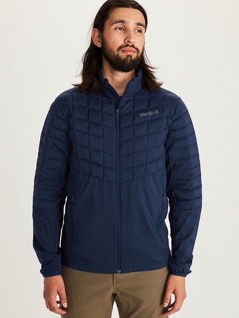 Chaquetas Marmot Featherless Híbrido (CLEARANCE) Hombre Azul Marino | KAQI-48576