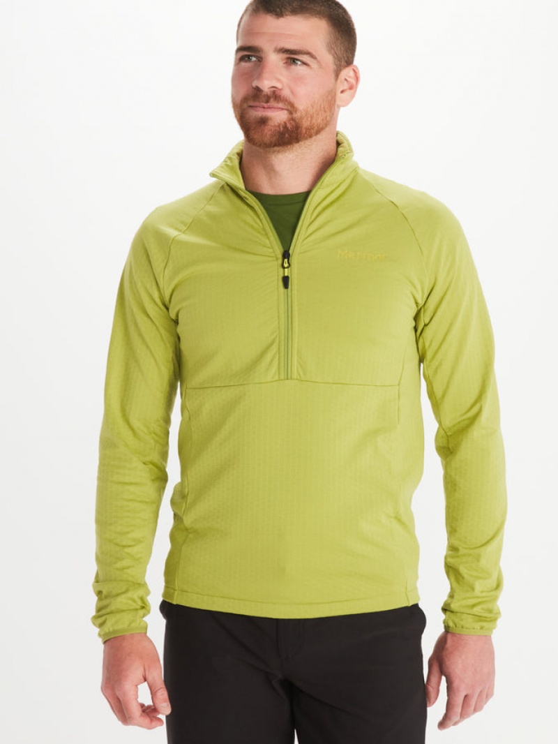 Chaquetas Marmot Leconte Fleece 1/2 Zip Hombre Verde | IXSG-37658