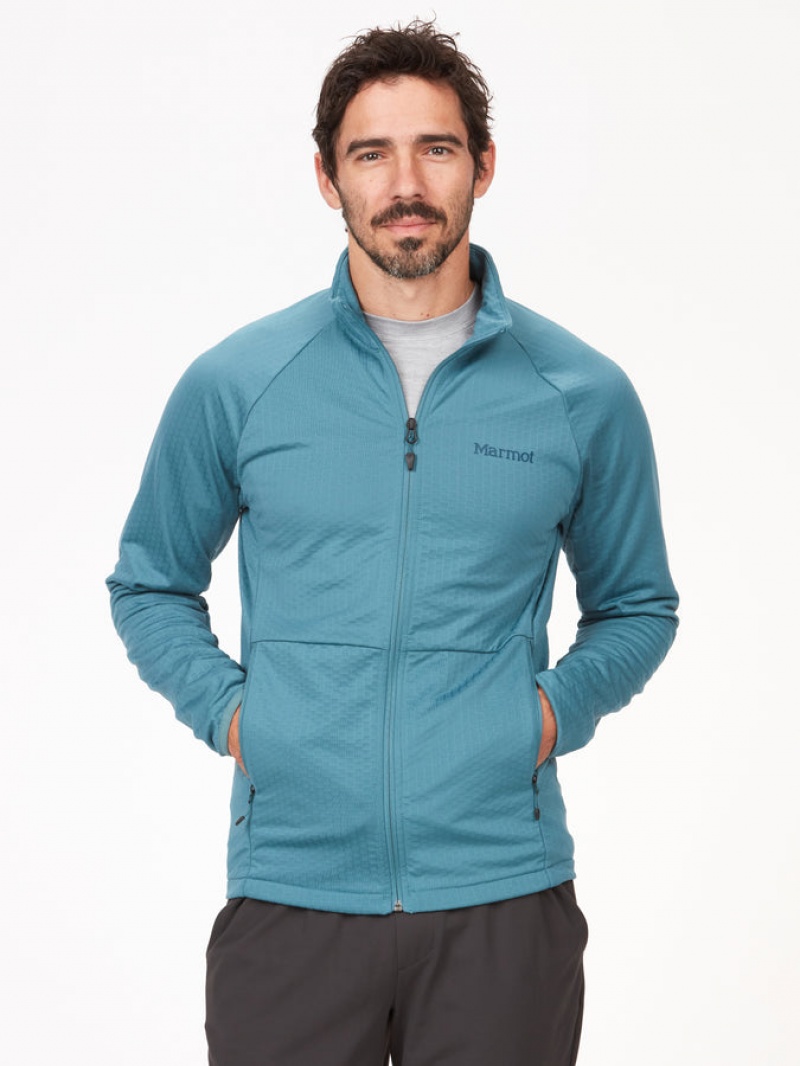 Chaquetas Marmot Leconte Fleece Hombre Azules | RLES-20964