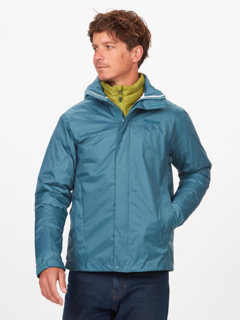 Chaquetas Marmot Precip Eco Hombre Azules | RTAF-92315