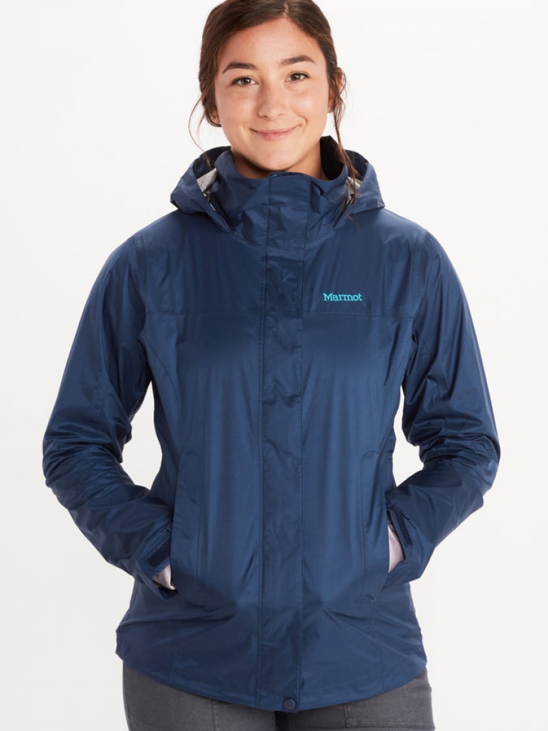 Chaquetas Marmot Precip Eco Mujer Azules | HOQM-27315