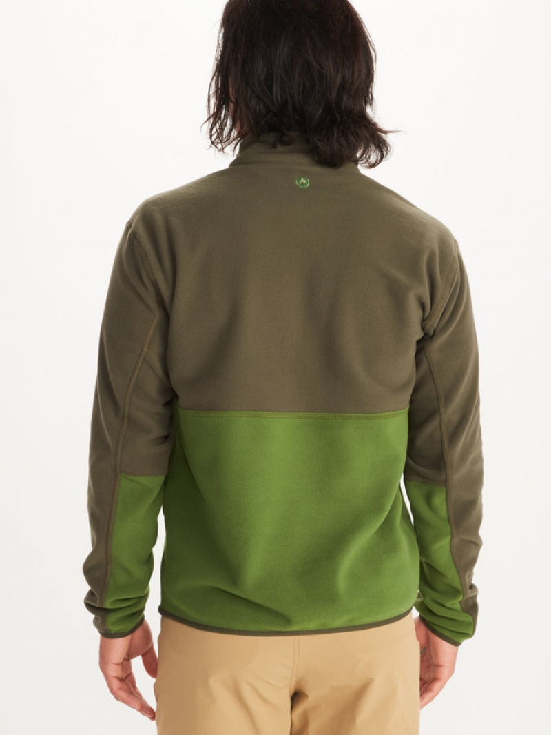 Chaquetas Marmot Rocklin 1/2 Zip Hombre Verde | KDOZ-17360