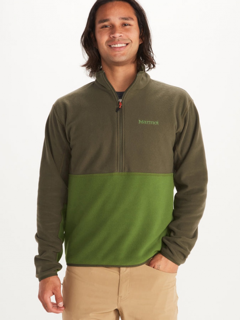 Chaquetas Marmot Rocklin 1/2 Zip Hombre Verde | KDOZ-17360