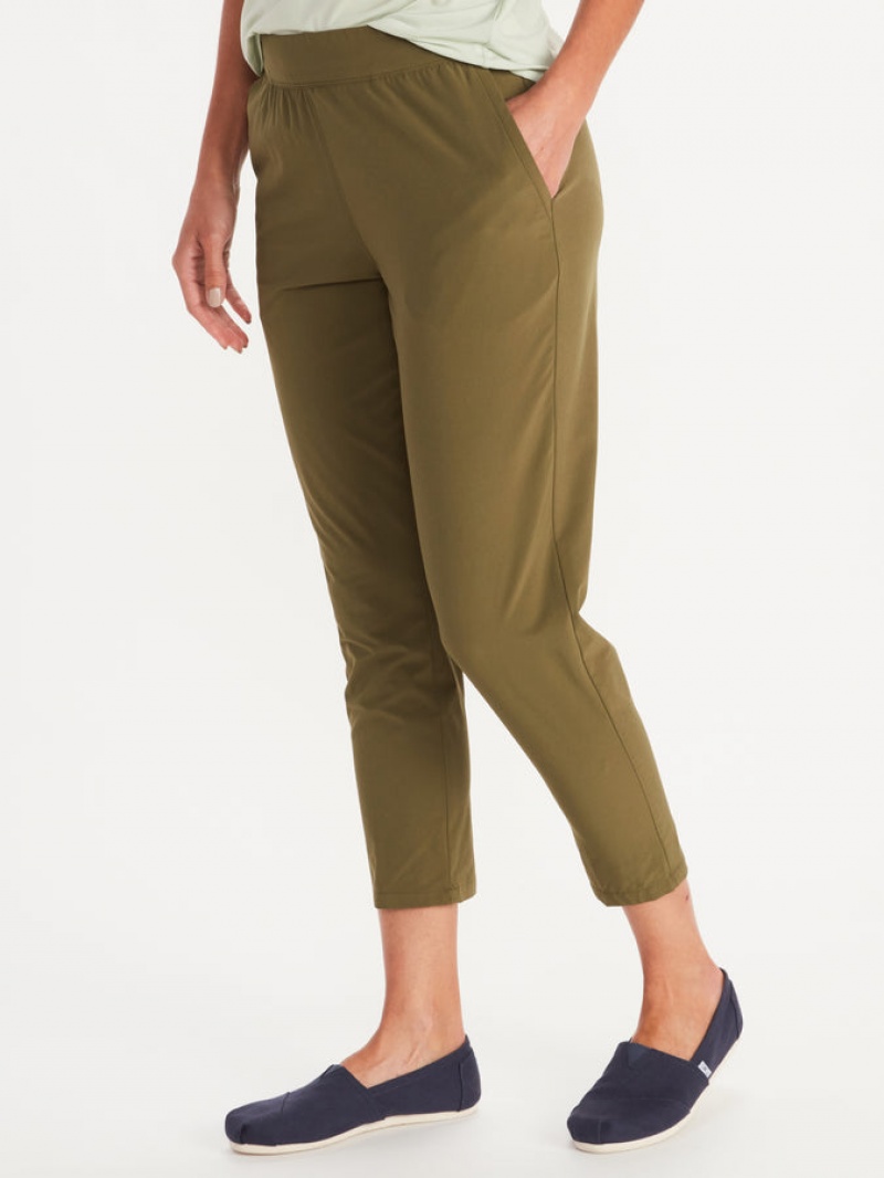 Pantalones Marmot Elda Crop Mujer Negras | KJMF-18047