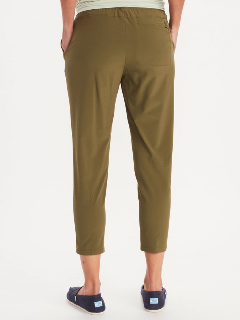 Pantalones Marmot Elda Crop Mujer Negras | KJMF-18047