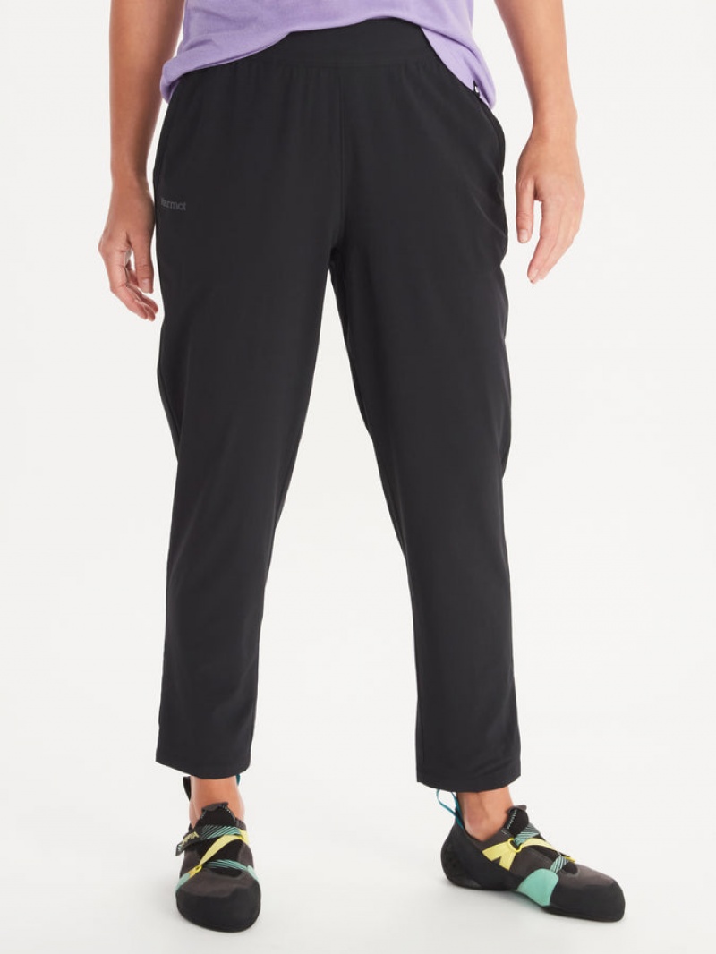 Pantalones Marmot Elda Crop Mujer Negras | KJMF-18047