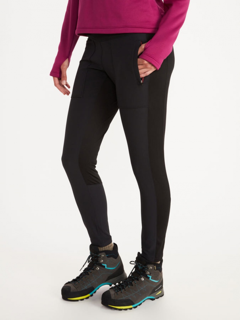 Pantalones Marmot Kluane Híbrido Tight Mujer Negras | VTCR-04372