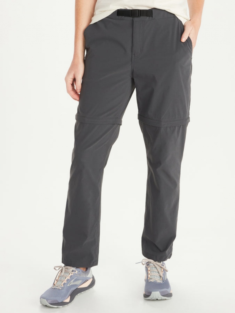 Pantalones Marmot Kodachrome Convertible Mujer Gris Oscuro | VWCE-75402