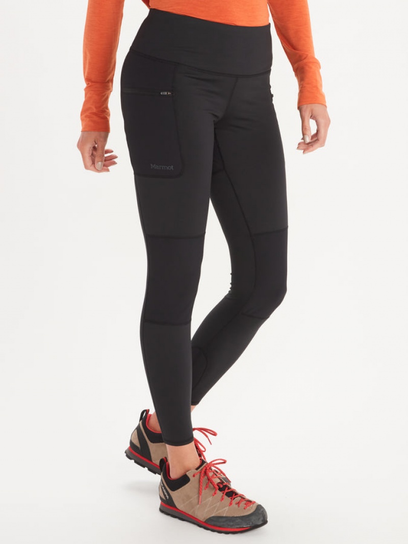 Pantalones Marmot Mountain Active Tight Mujer Negras | SPUV-65389