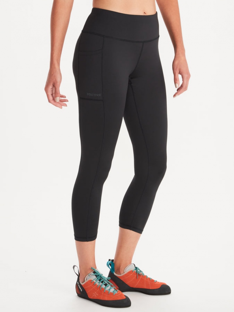 Pantalones Marmot Rock Haven 7/8 Tight Mujer Negras | PORT-70832