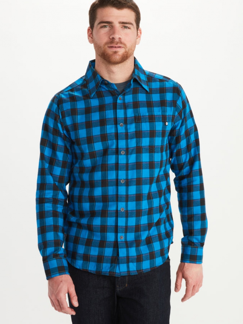 Tops Marmot Bodega Ligeros Flannel Hombre Rojas | CEYB-60345