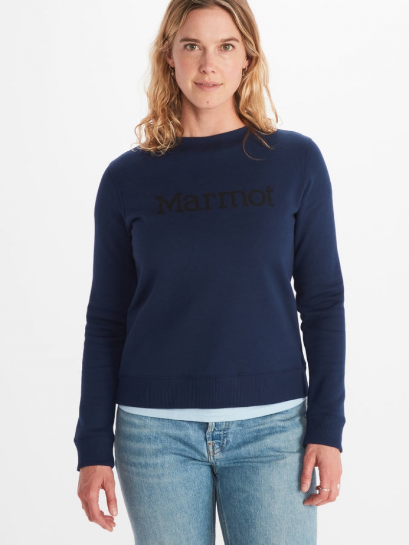 Tops Marmot Crew Mujer Verde | WQOP-67825