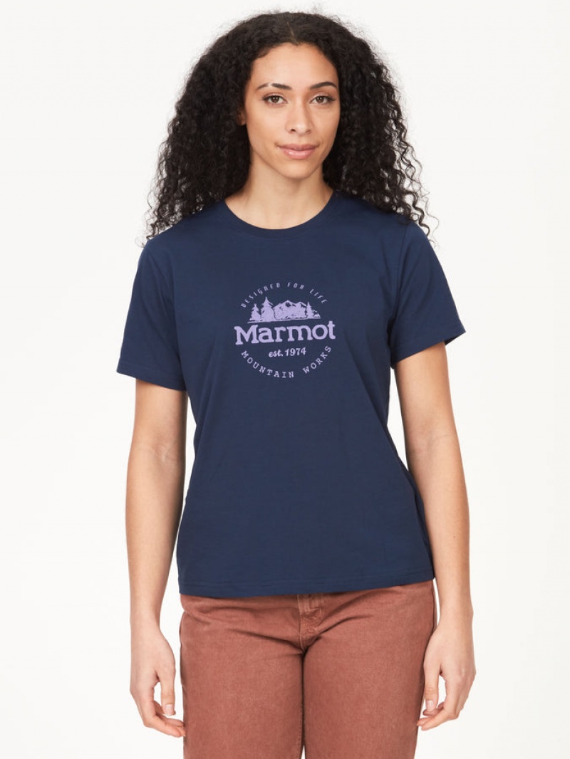 Tops Marmot Culebra Peak Mujer Azul Marino | RLJV-71354