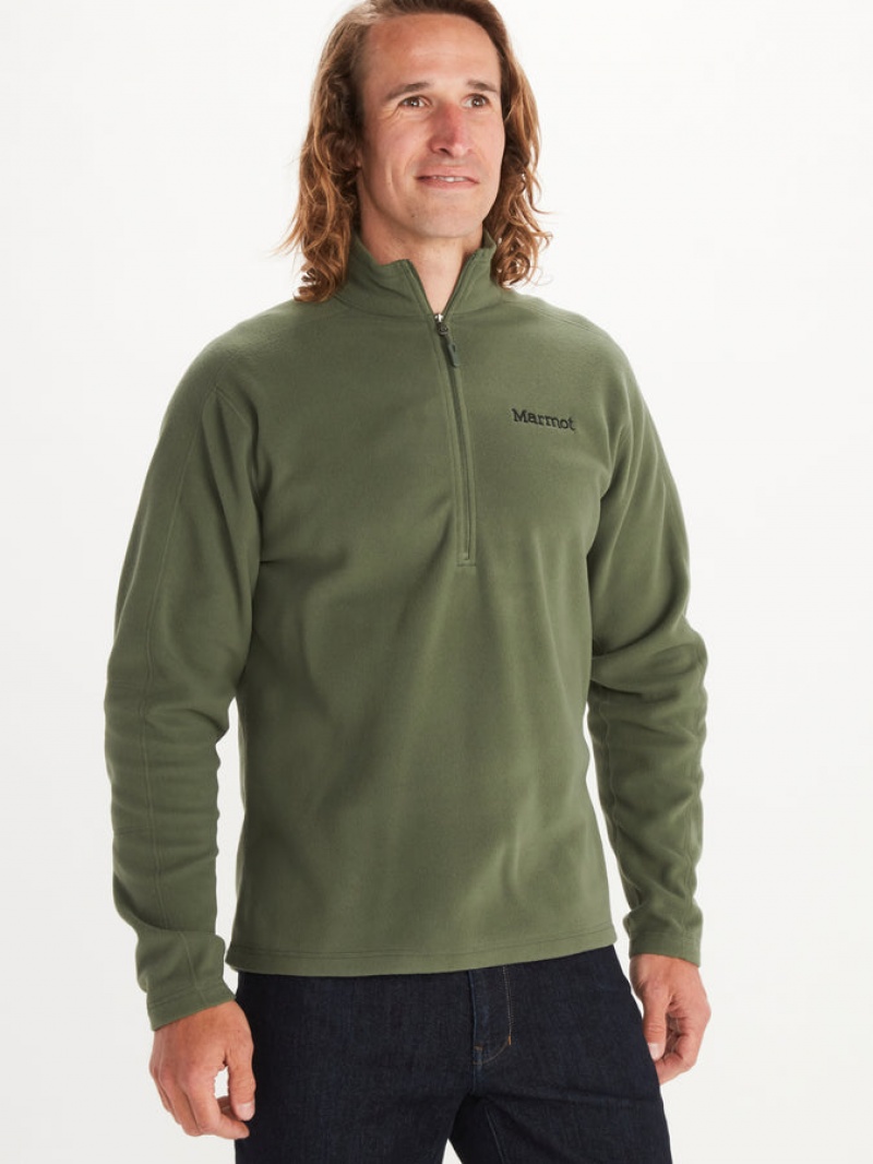 Tops Marmot Rocklin 1/2 Zip Hombre Verde | BQUG-03471