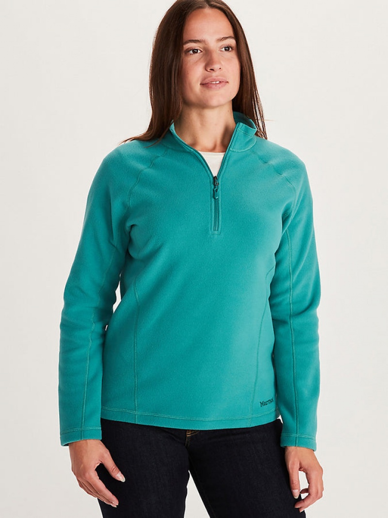 Tops Marmot Rocklin 1/2 Zip Mujer Azules | OWGP-52406