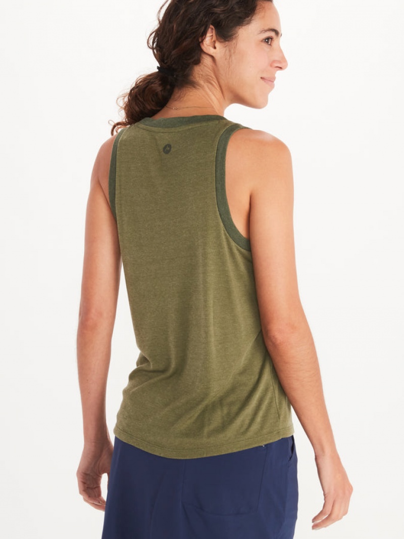 Tops Marmot Switchback Mujer Verde | WENR-92846