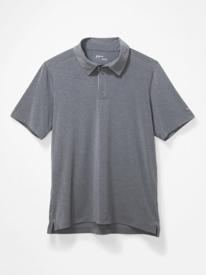 Tops Marmot Wallace Polo Hombre Gris Negras | DCHQ-60812