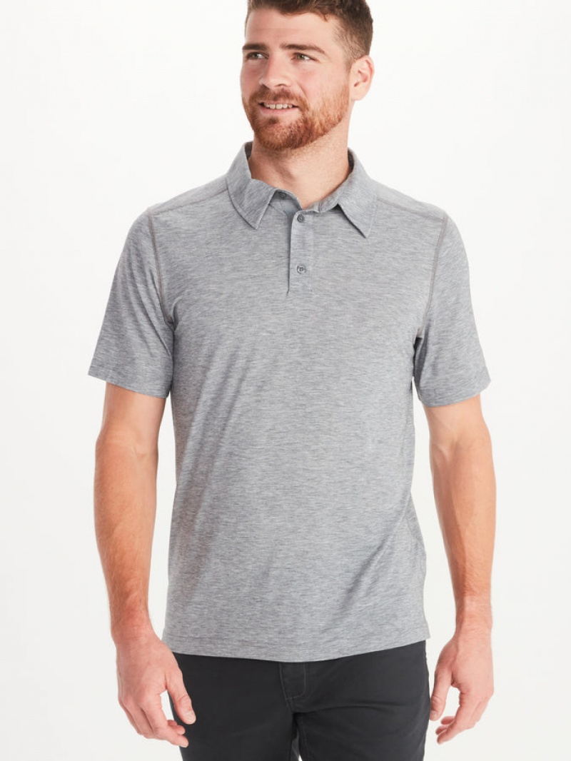 Tops Marmot Wallace Polo Hombre Gris Negras | DCHQ-60812