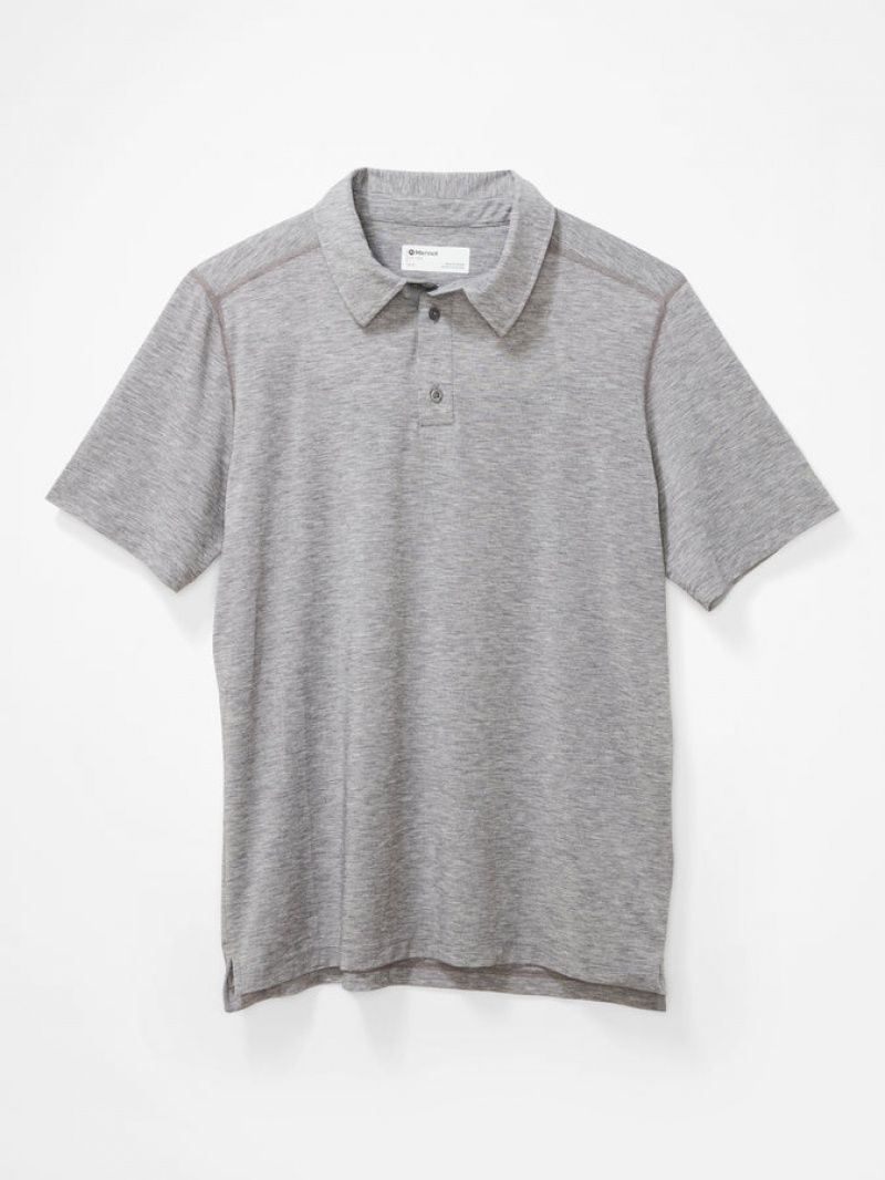 Tops Marmot Wallace Polo Hombre Gris Negras | DCHQ-60812